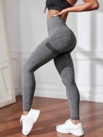 Pantalón de Yoga de cintura alta para mujer, ropa deportiva para correr, ciclismo y gimnasio, pantalones adelgazantes y levantamiento de cadera, mallas de Color sólido - details 8