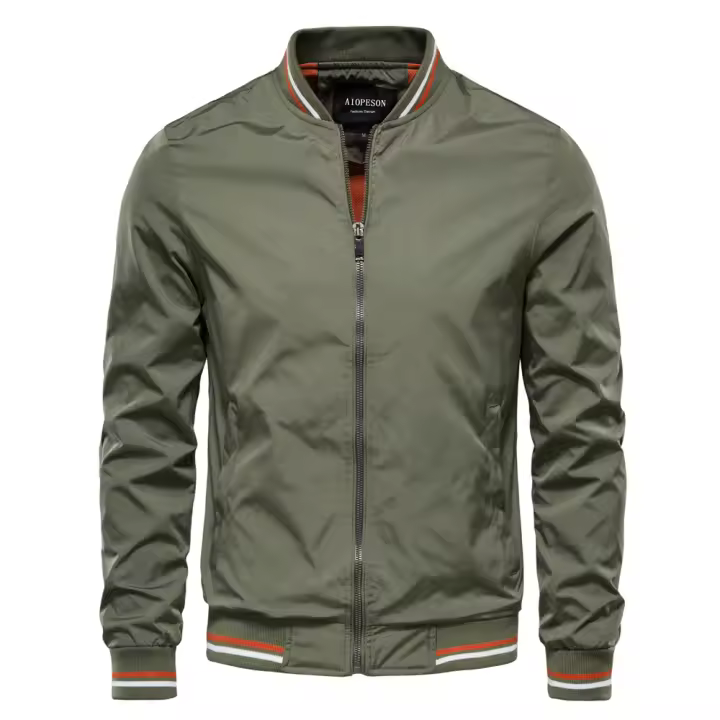 Primavera y otoño chaquetas casuales para hombres europeos y americanos, chaquetas de moda, tops para hombres, chaquetas finas - 1