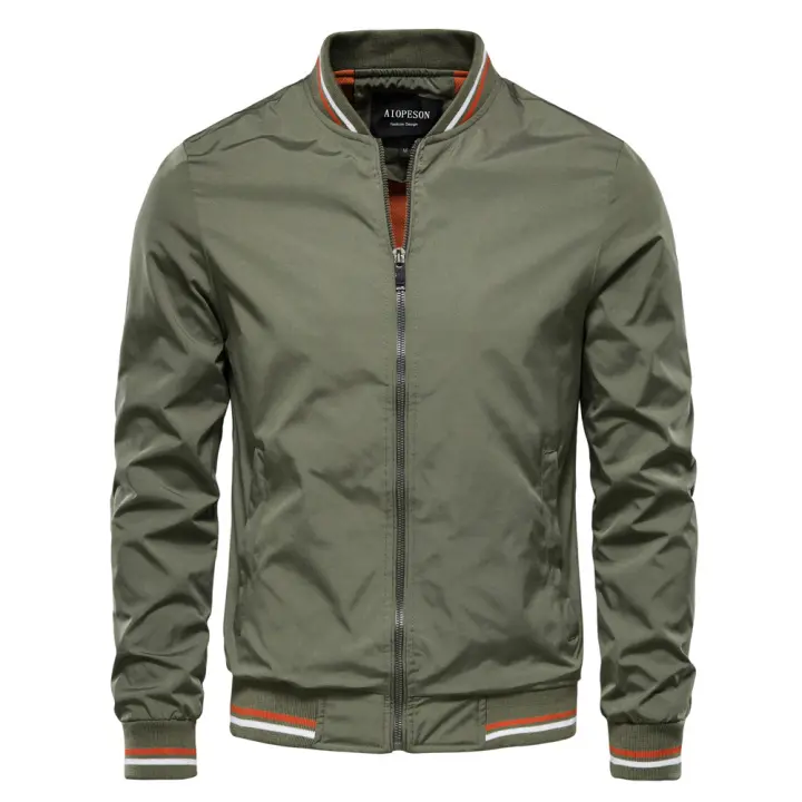 Primavera y otoño chaquetas casuales para hombres europeos y americanos, chaquetas de moda, tops para hombres, chaquetas finas - 1