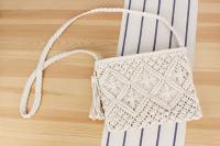 Bolso simple tejido a mano con flecos bolso retro tejido a mano bolso de playa de viaje de vacaciones de verano - details 3