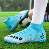 Zapatos de fútbol de marca para hombres, botas de fútbol de tobillo alto, hierba antideslizante al aire libre, zapatillas de deporte de partido de entrenamiento Multicolor, TF/FG - details 31