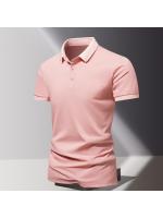 Polo de manga corta para hombre, Camiseta de algodón 100%, transpirable, informal, con solapa, de alta calidad, a la moda, novedad de verano - details 6