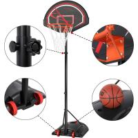 Baloncesto Exterior 170-230cm Ajustable Móvil con Ruedas Portátiles Tableros de Baloncesto para Adultos Niños - details 3