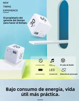 El cubo de Rubik temporizador estudiantes especial aprender hacer niños escribir deberes cocina flip tiempo recordatorio cuenta atrás temporizador - details 0