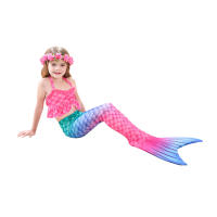 Traje de baño de cola de sirena para niñas, traje de baño de sirena para niños, aleta para Cosplay de Halloween, ropa de playa - details 5