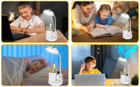 Lámpara de Escritorio para Niños, Lámpara de Escritorio, Lámpara de Mesa LED Regulable con Portalápices y Proyección, Conexión USB C, Lámpara de Noche para Niños - details 4