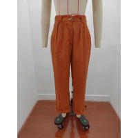 Pantalones largos de pana de cintura alta, casuales, de color sólido, holgados y rectos para mujer, otoño. - details 16