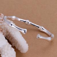 Silver color Bangle cuff exquisite luxury gorgeous fashion bracelet Open lady girl charm male models  birthday gift - details 2