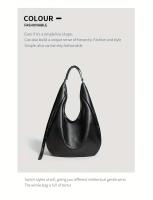 Bolso vintage para mujer, correa ajustable para el hombro, bolso blanco minimalista de gran capacidad para el trabajo, salidas informales - details 5