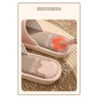 Zapatillas de lino transpirables para hombre y mujer, chanclas antideslizantes para interiores y el hogar, zapatos planos cómodos para la playa - details 6