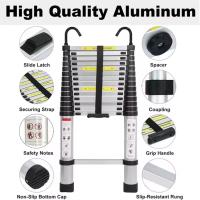 Escalera Plegable de Aluminio Multiusos 5M de Extensión con Ganchos 16.5FT Resistente hasta 330lb - details 3