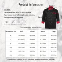 Ropa de Chef de manga larga, uniforme de cocina para restaurante, abrigo de Chef para hombres y mujeres, chaquetas de trabajo de camarero, uniforme profesional general - details 53