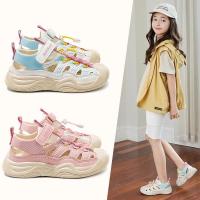 Sandalias para niñas, sandalias deportivas para niños, novedad de verano 2025, recortes, moda hueca, nueva tendencia, puntera suave, informal, talla 26-36 - details 1