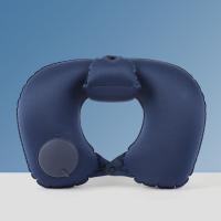 Almohada de viaje inflable en forma de U, prensa de mano suave para inflar la almohada, almohadilla portátil para reposacabezas para ahorrar espacio, turista - details 14