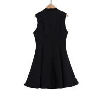 Vestido sin mangas de línea A, falda corta de moda para mujer en poliéster, verano 2025 - details 1