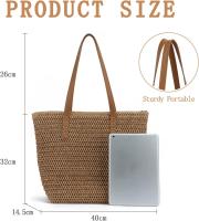 Shoppers para mujer bolso de verano estilo bohemio bolso de hombro grande de playa Pa - details 0