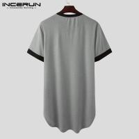 2024 batas de dormir para hombres, camisón de manga corta con cuello en V, ropa de casa acogedora de retazos, albornoces holgados a la moda para hombres, bata - details 15