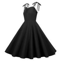 Strapless women summer solid slim a-line midi party dress - details 18