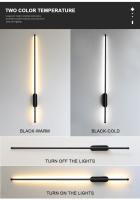 Lámpara de Pared Nórdica Moderna LED Luz Larga para Decoración de Sala Dormitorio y Baño PARKSON Metal Aluminio y Hierro con Pintura Control Remoto o Apps 85-265V - details 2
