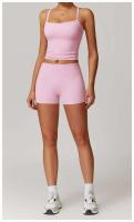 Conjunto de Yoga de Alta Cintura Top Deportivo Halter para Mujer Leggings de Cintura Afilada - details 6