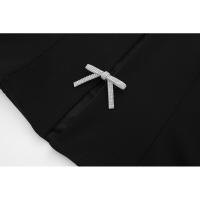 BUNO-Chaleco con lazo y espalda descubierta para mujer, Top calado sin mangas con cuello Halter, falda ajustada elegante, camisetas sin mangas femeninas Y2k, Top corto para oficina - details 23