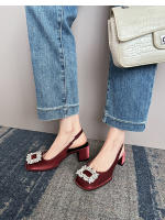 Zapatos de Mujer de Moda Sandalias Platas de Alta Gama con Tacón de Diamantes de Imitación - details 8