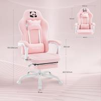 Silla de Oficina de Metal con Respaldar y Soporte Lumbar Asiento Amplio y Lleno de Cojín, Diseño de Malla Gris, GS11gr - details 46