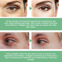 60 unidades de mascarilla de colágeno para ojos de Aloe Vera para reducir las ojeras y las bolsas de los ojos, parche hidratante para los ojos, productos para el cuidado de la piel - details 2