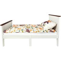 Cama Infantil Individual de Madera - Nogal - con somier, para niños, Color Blanco, Moderno y Elegante Mobiliario Pino, Espacio para Dormir: 70x140 cm - details 12