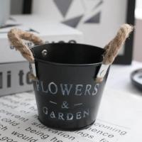 Cubo de flores decorativas con letras creativas de hierro Retro, hierba de Metal resistente a la corrosión para plantas artificiales - details 7