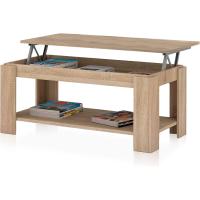 Mesa Centro con Revistero Elegante Acabado en Blanco Artik Medidas: 102 cm (Largo) x 43/54 cm (Alto) x 50 cm (Fondo) - details 12