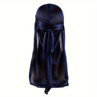 Gorro de seda Durag para hombre, Bandana sedosa Du Rag Doo Rag, gorro con ondas de cola larga - details 9