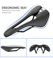 Asiento de Bicicleta Profesional WEST BIKING Ultraligero Hueco de Cuero Suave para Carreras de Bicicletas de Montaña y Carretera - details 7