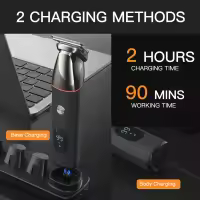 Cortadora de pelo eléctrica para hombre, máquina de afeitar profesional 5 en 1, resistente al agua, con carga usb - details 3