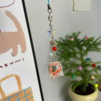 Cordón para teléfono Goldfish Y2k, estilo océano, hecho a mano, correa para teléfono, abalorio para teléfono, cadena para móvil con cuentas Kawaii, llavero para bolso - details 7