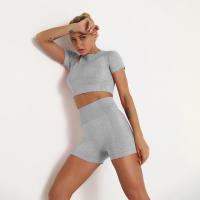 Hamidou-camisetas deportivas de Yoga para mujer, Tops sin costuras para Fitness, ropa deportiva para correr y gimnasio - details 61