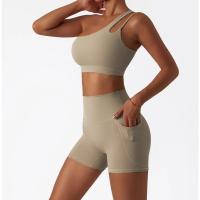 Sujetador a prueba de golpes para mujer con parte de atrás bonita, ropa deportiva para gimnasio y correr, chaleco Fiess, Top con correa Irregular, Material de nailon - details 18