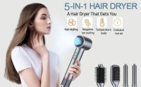 Secador de Pelo Iónico 5 en 1 Secado Rápido 110000 RPM, Alto Nivel de Iones, Ideal para Viaje y Casa Adecuado para Cabello Recto y rizado - details 1