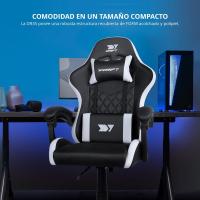 Gaming Profesional, reposabrazos Acolchados, pistón Clase 3, Base Nylon Reforzada, Asiento basculante, Altura Regulable, cojín Lumbar y Cervical, Color Negro/Rosa - details 38