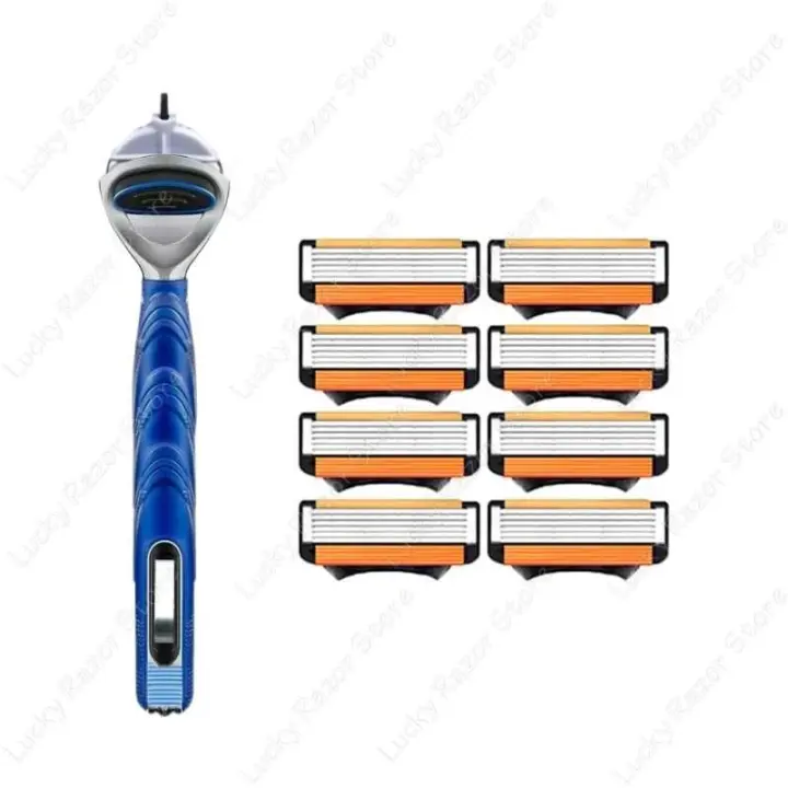 Fusion-cuchilla de afeitar reemplazable cíclica, 5 capas, cabezal de afeitado Manual de seguridad, repuesto de cuchillas de afeitar profesionales - 1