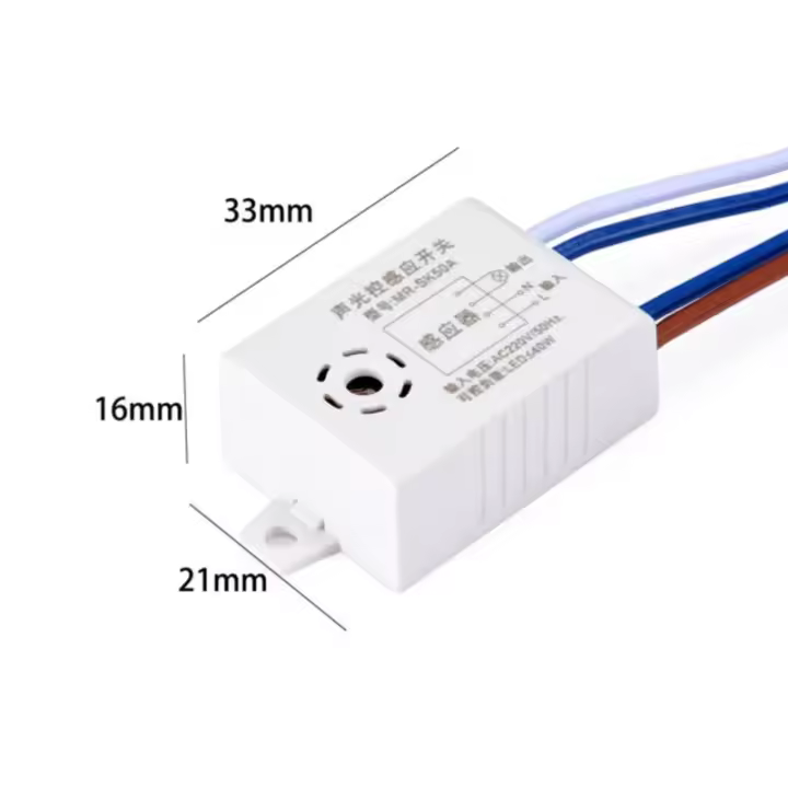 Interruptor de luz inteligente activado por voz: Módulo de sensor de sonido MR-SK50A de 220 V para mejoras en el hogar - 1