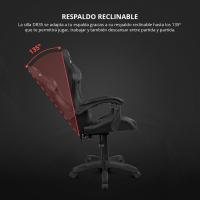 DR35 - Silla Gaming Profesional, Polipiel, reposabrazos Acolchados, pistón Clase 3, Base Nylon Reforzada, Asiento basculante, Altura Regulable, cojín Lumbar y Cervical, Color Negro/Rosa - details 27