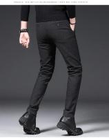 Pantalones de felpa de invierno para hombre, pantalones de negocios cálidos con cordón de terciopelo, gruesos, informales, elásticos - details 8