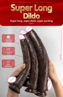Leten-consolador largo negro de silicona suave, masturbadores vaginales, juguete erótico, Juguetes sexuales para mujeres, pareja y adultos - details 1