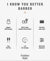 Kemei-cortadora de pelo inalámbrica profesional para hombre, máquina de corte de pelo recargable, Kit de aseo, maquinilla de afeitar eléctrica - details 1