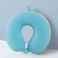 Almohada portátil de viaje en forma de U de doble cara con bolsa de almacenamiento, cojín de soporte para el cuello, cómodo Protector de cuello lavable para dormir - details 13