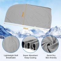 Toalla refrescante con capucha, toallas de refrigeración para cuello y cara, para Sauna, Yoga, Camping, entrenamiento, gris - details 7