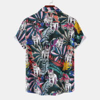 Camisa de manga corta para hombre, Camisa ajustada con estampado de flores fragmentadas, serie CS, primavera y verano, 2024 - details 65