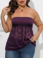 Top de Tubo de Encaje XXXL Vestido de Playa de Verano para Mujeres Estilo Desechado Casual con Hombros Descubiertos - details 26
