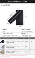 Lámpara De Pared LED Moderna Rotatable Y Ajustable Para Lectura Luz De Noche Para Dormitorio Sala De Estar Estudio Iluminación Doméstica - details 6